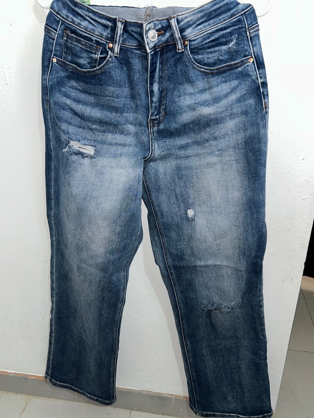 Wax Jean Dark Blue Straight-Leg Jeans